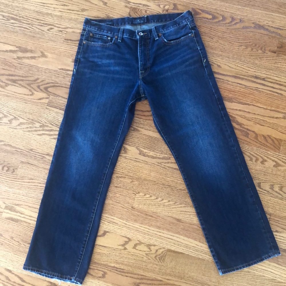 Lucky Brand Mens 361 Vintage Straight Denim Jeans Size 34x30 Dark Wash